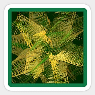 Green and gold abstract Sticker